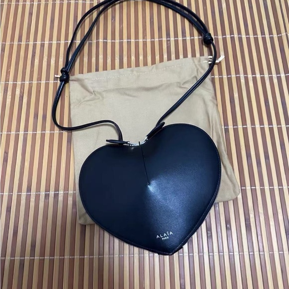 Alaia Handbags - Alaia Black Heart Crossbody Bag